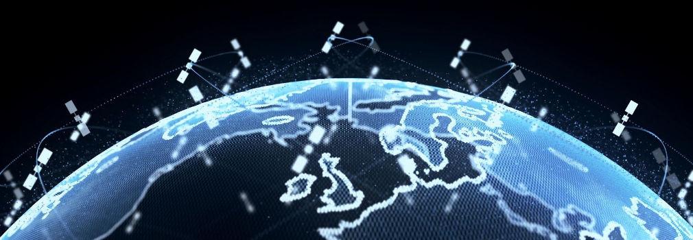 blue background with artistic molecules